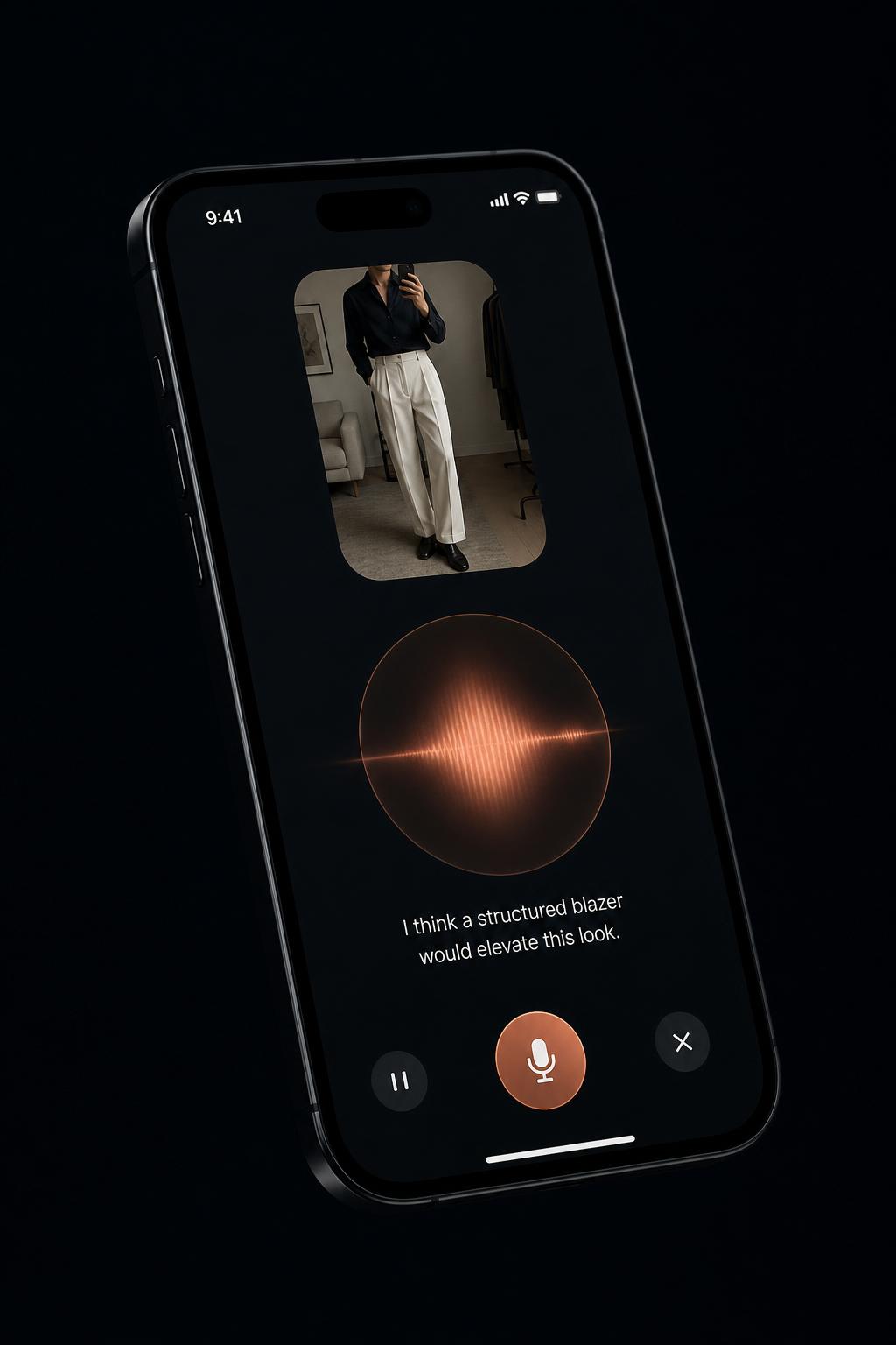 Live AI Stylist — The Style List app screen