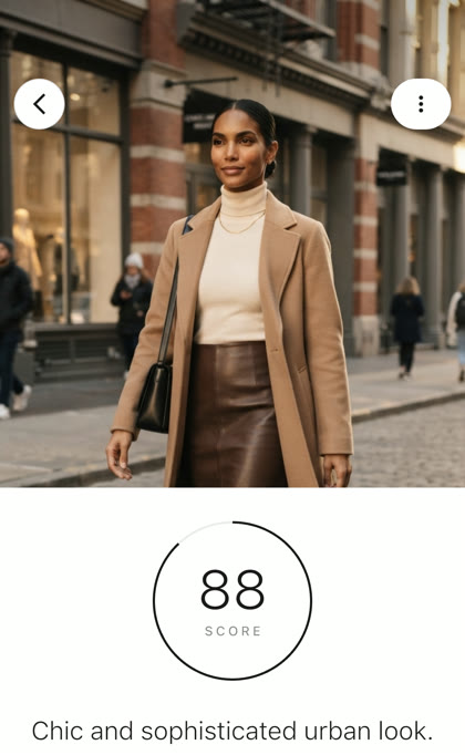 FitCheck result, score 88: Chic and sophisticated urban look